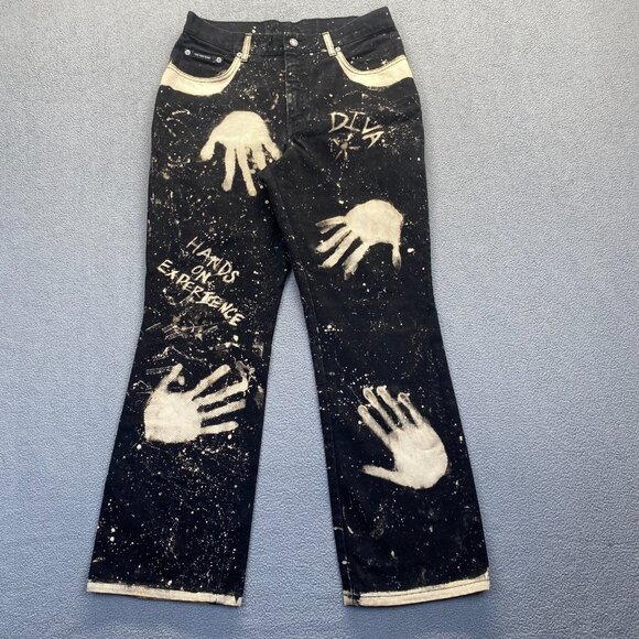 New York & Company Women's Boot Cut Black Jeans Dark Wash Stretch Size 14Petite - Picture 13 of 13